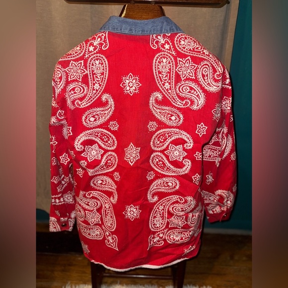 Ivy Wear Vintage Paisley Women Button Down Medium - Picture 4 of 4